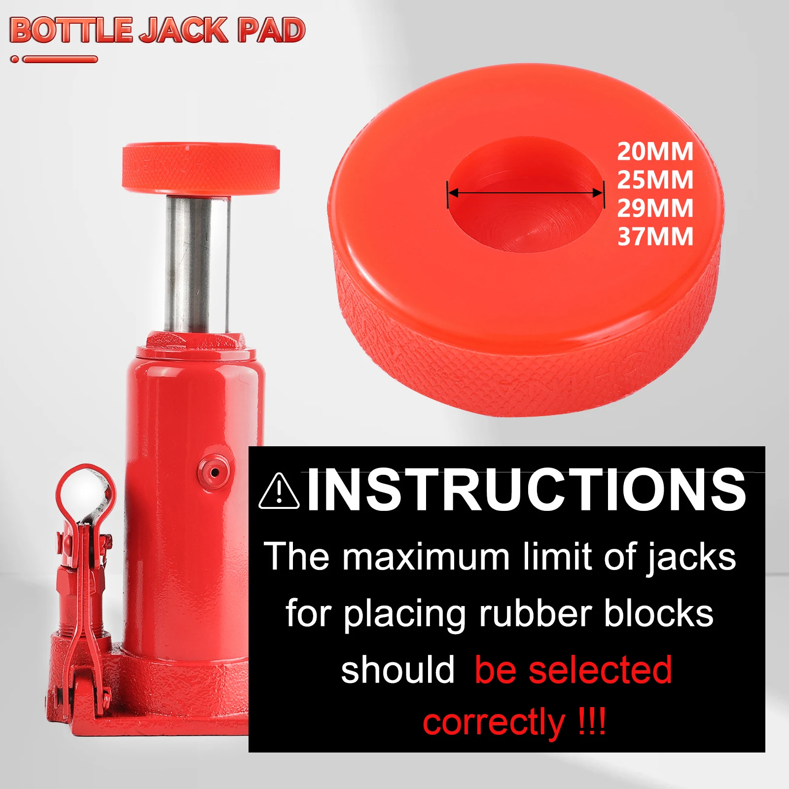 Universal Bottle Jack Polyethylene Pad Anti-slip Adapter Support Block Car Lift Tool 2-10 Ton Bottle Jacks Jacking Points Repair