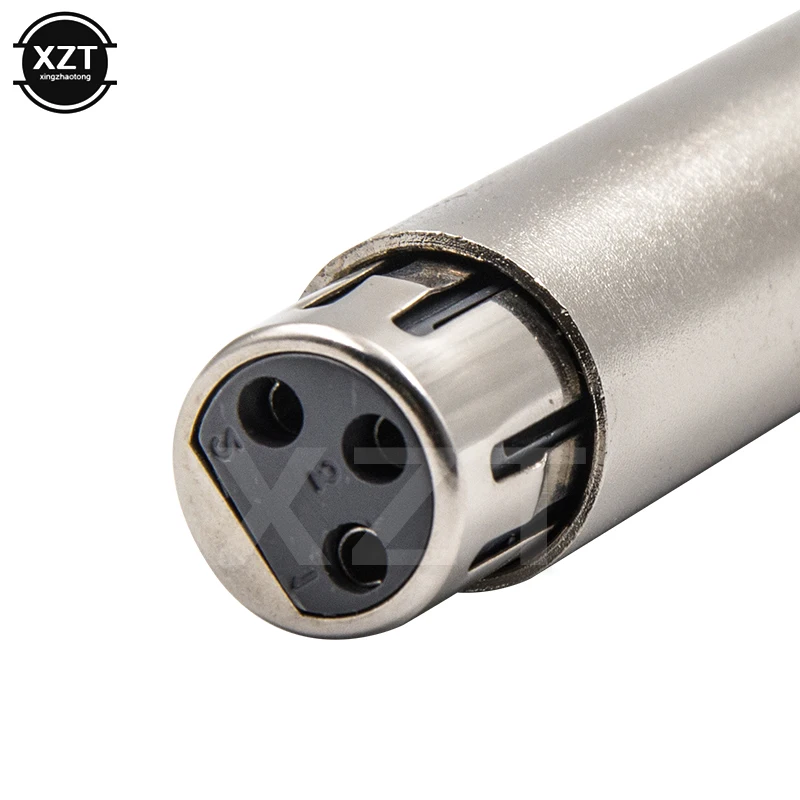 1 adet yeni 3 PIN XLR dişi XLR dişi Jack konnektörü Mic uzatma kablosu adaptörü mikrofon ses dönüştürücü çoğaltıcı