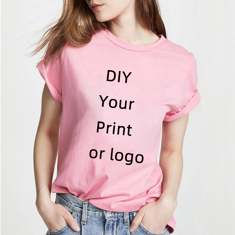 2022 New Summer Customized Printed T Shirt Women DIY Your Like Photo or Logo Y2K T-Shirt Fashion Custom Female Tops Tshirt Men