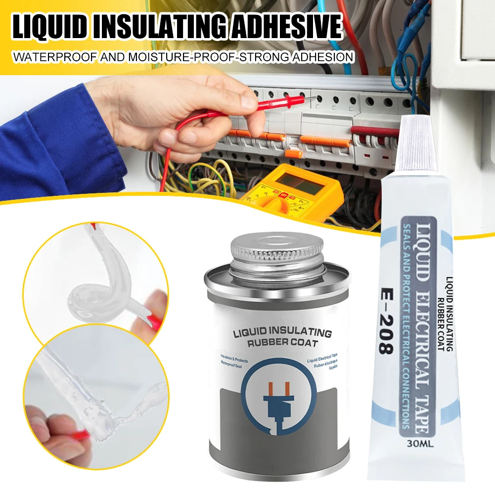 125ml Liquid Insulation Electrical Sealant Liquid Tape Paste Waterproof Anti UV No Corrosion Insulation Electrical Glue Tape