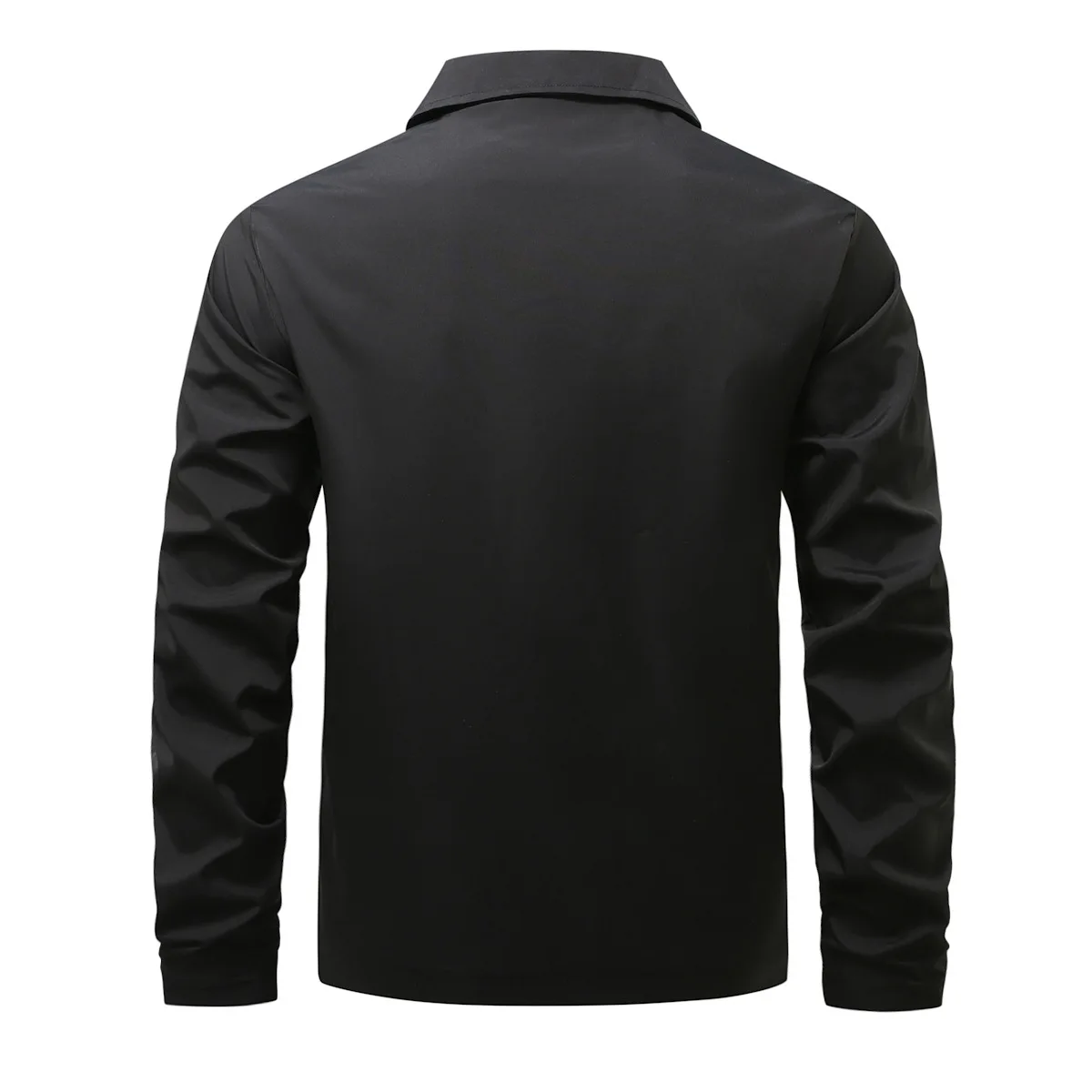 Frühling und Herbst Neue Baseball-Kragen Kurze Lose Einfarbige Jacke Herren Business Casual Dünner Mantel Trend – Detail 6