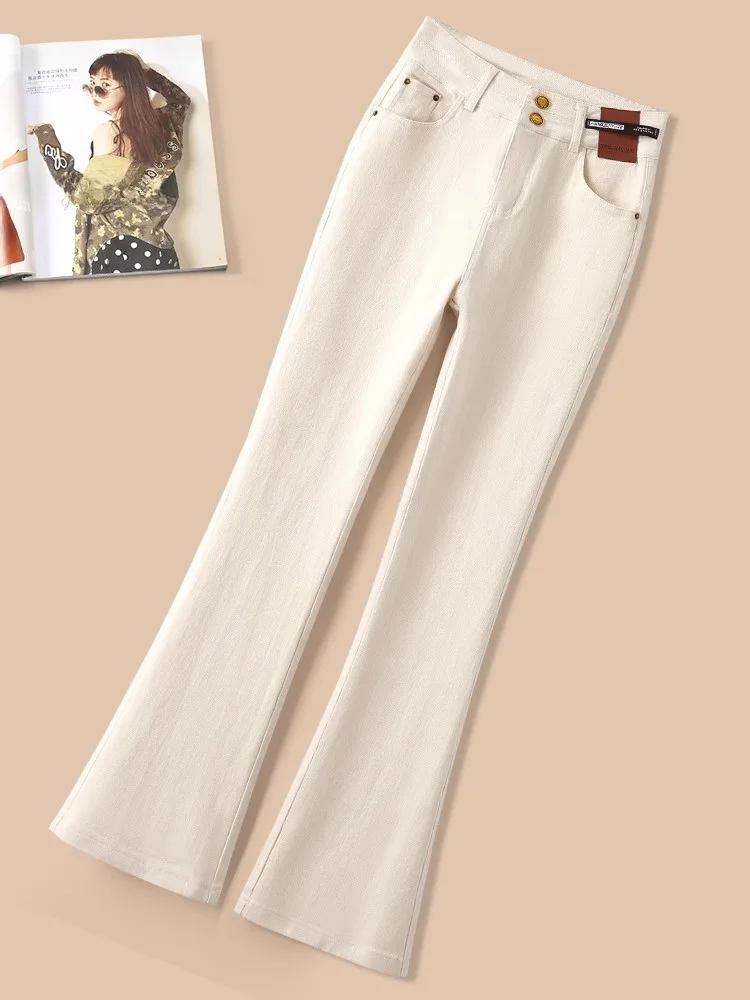 

High Waist Slimming Micro Flare Jeans Women's Spring Autumn 2025 New Sle Straight Leg Bootcut Jeans High Waist Jeans