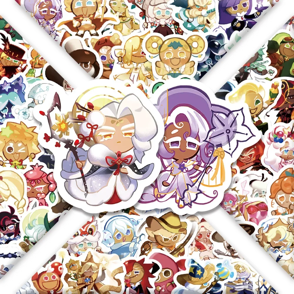 100 Stück Cookie Run Kingdom Cartoon-Aufkleber DIY Snowboard Laptop Gepäck Cartoon-Graffiti-Aufkleber für Kinder
