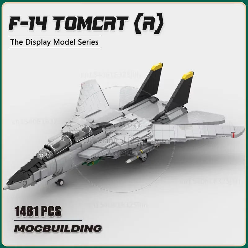 

F-14 Tomcat Aircraft Moc Building Blocks Technology Bricks Plane Model Display Collection Educational Creative Toys Xmas Gifts