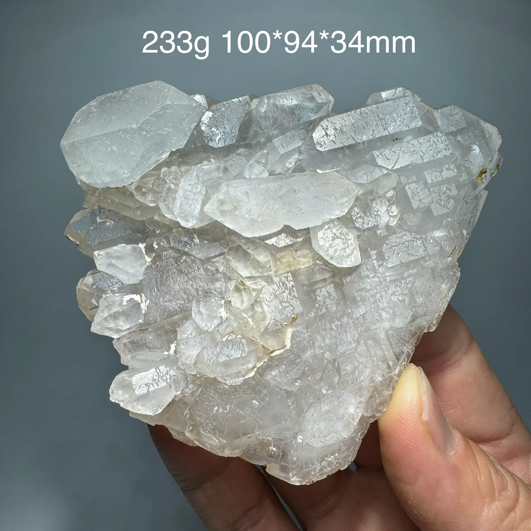 

233g Natural Castle Point Skeletal Crystal Mineral Specimen Clear Quartz Healing Stone Raw Rock Home Decor With Base