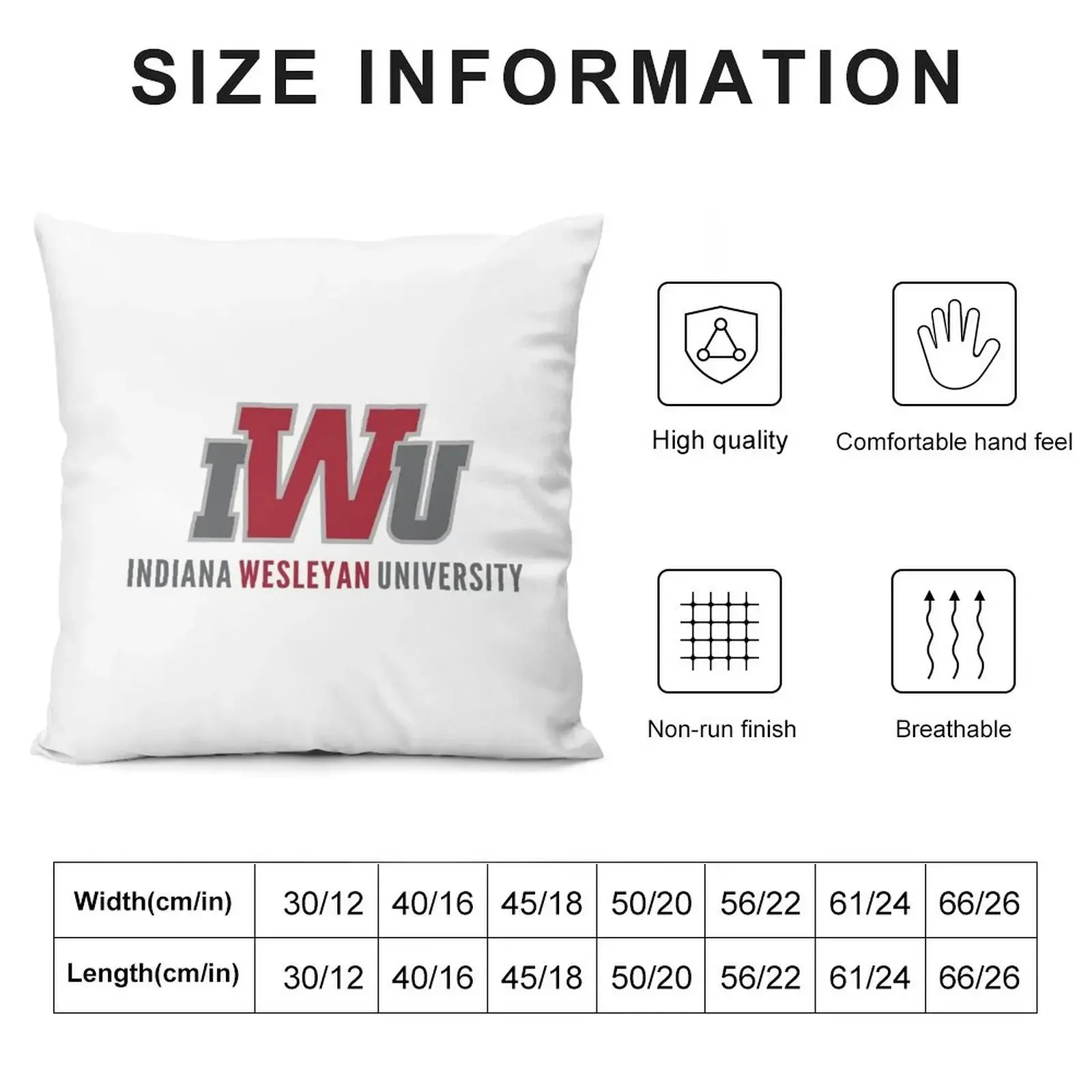 Indiana Wesleyan university logo Throw Pillow Christmas Pillow Covers Christmas Covers pillow