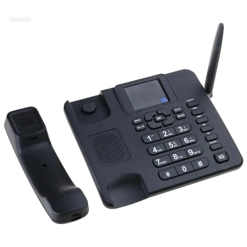 2G Desktop Phone Fixed Landline Telephone with Full Netcom Function Double Card Slot Capabilities for Home Office