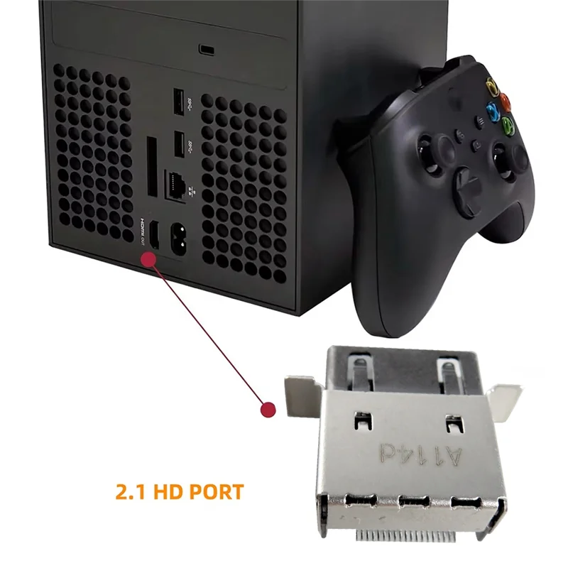 ABSQ-For  Series X For Console Socket Interface Connector Replacement Port 5Pcs -Compatible