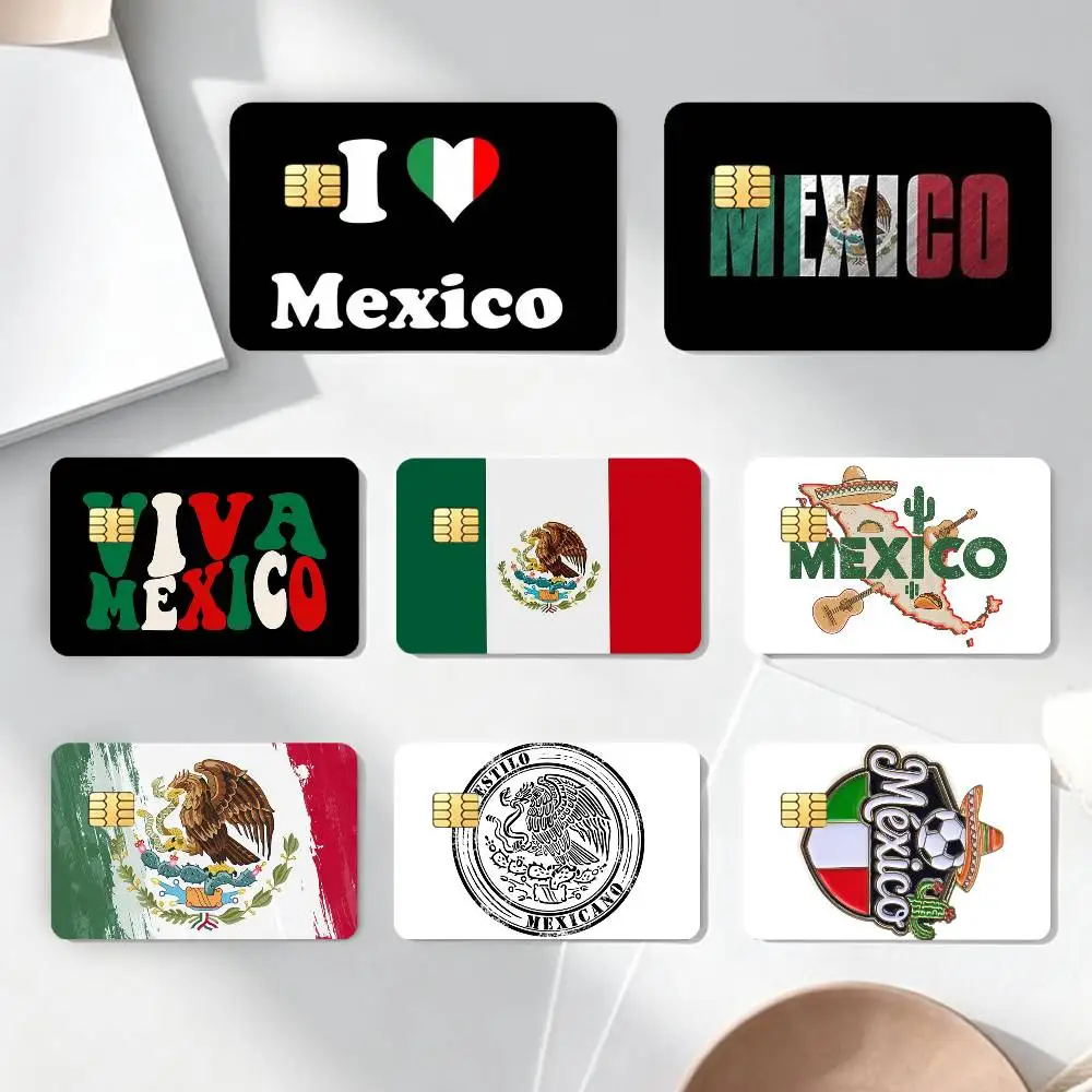 

M-Mexico flag ART Credit Card HD Stickers Game Card Decal Card Matte Film Skin Small Chip Waterproof Sticker