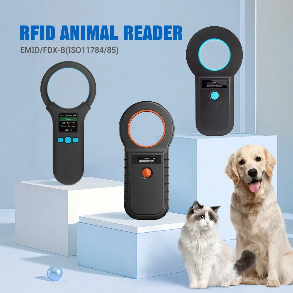 Pro Grade Animal Chip Scanner with 128 Data Record Memory - 134.2KHz/125KHz RFID Detection for ISO11784/85 Compliant Microchips