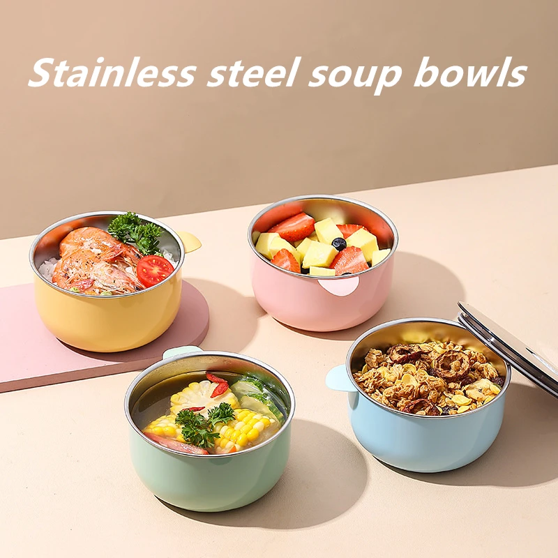 

Three-layer Bowl Mini Cute for Children Food Storage Container Kitchen Tableware Heat Insulated Stainless Steel