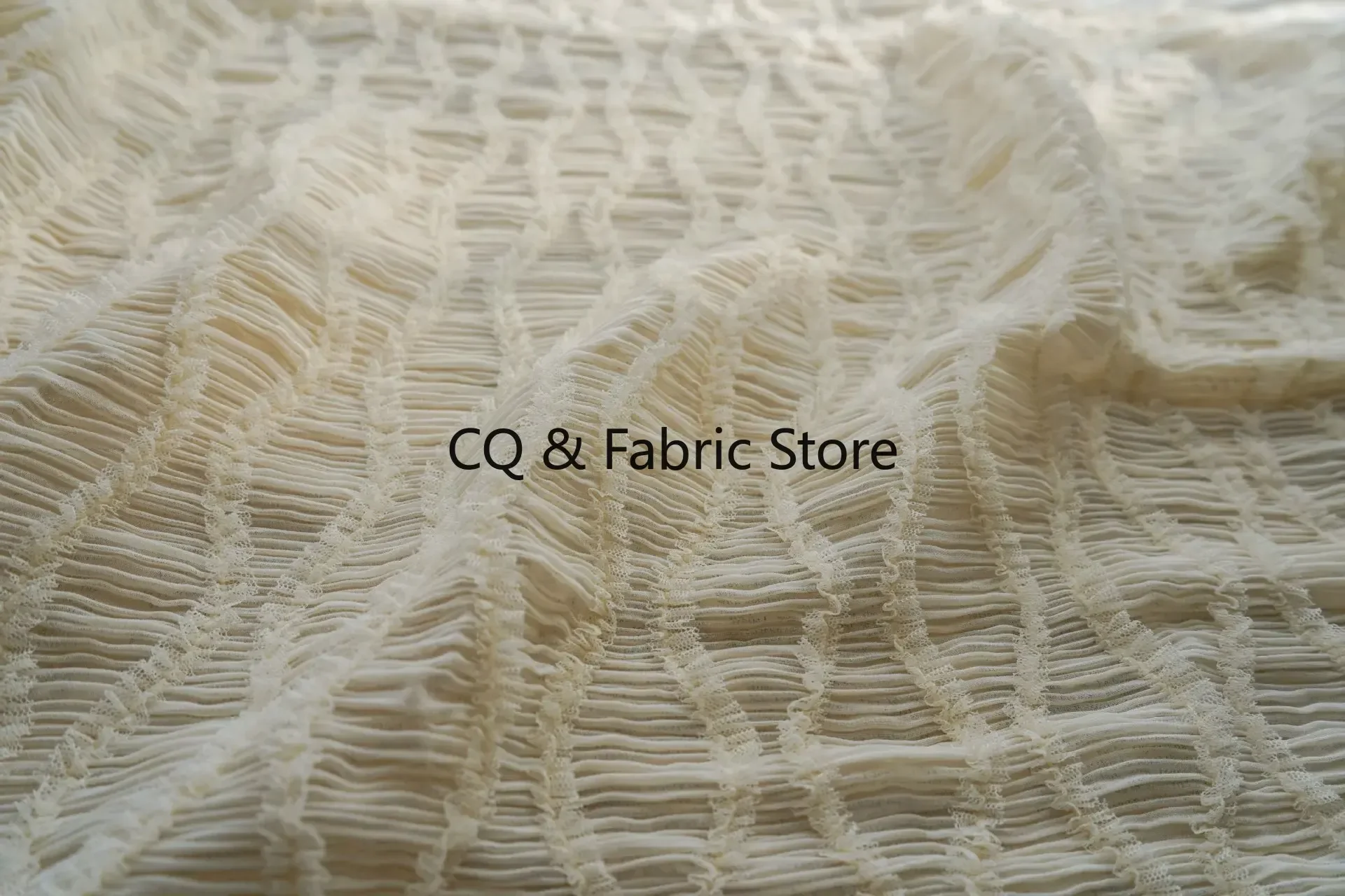 قماش دانتيل شيفون مطرز باللون البيج لفستان البنات، فستان الزفاف، فستان الصيف