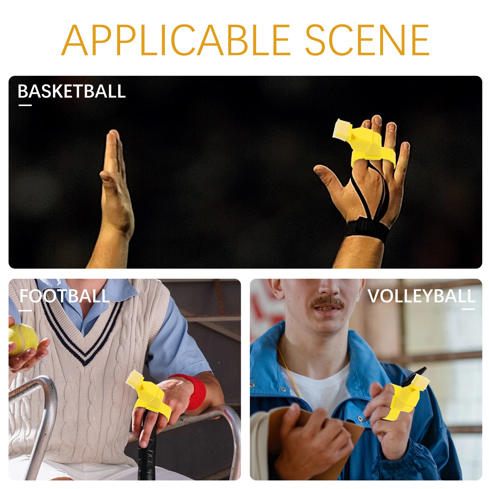 

4 Pcs Loud Volume Whistles Two Tone Referee Equipment Teachers ABS Material Sports Gifts Replacement