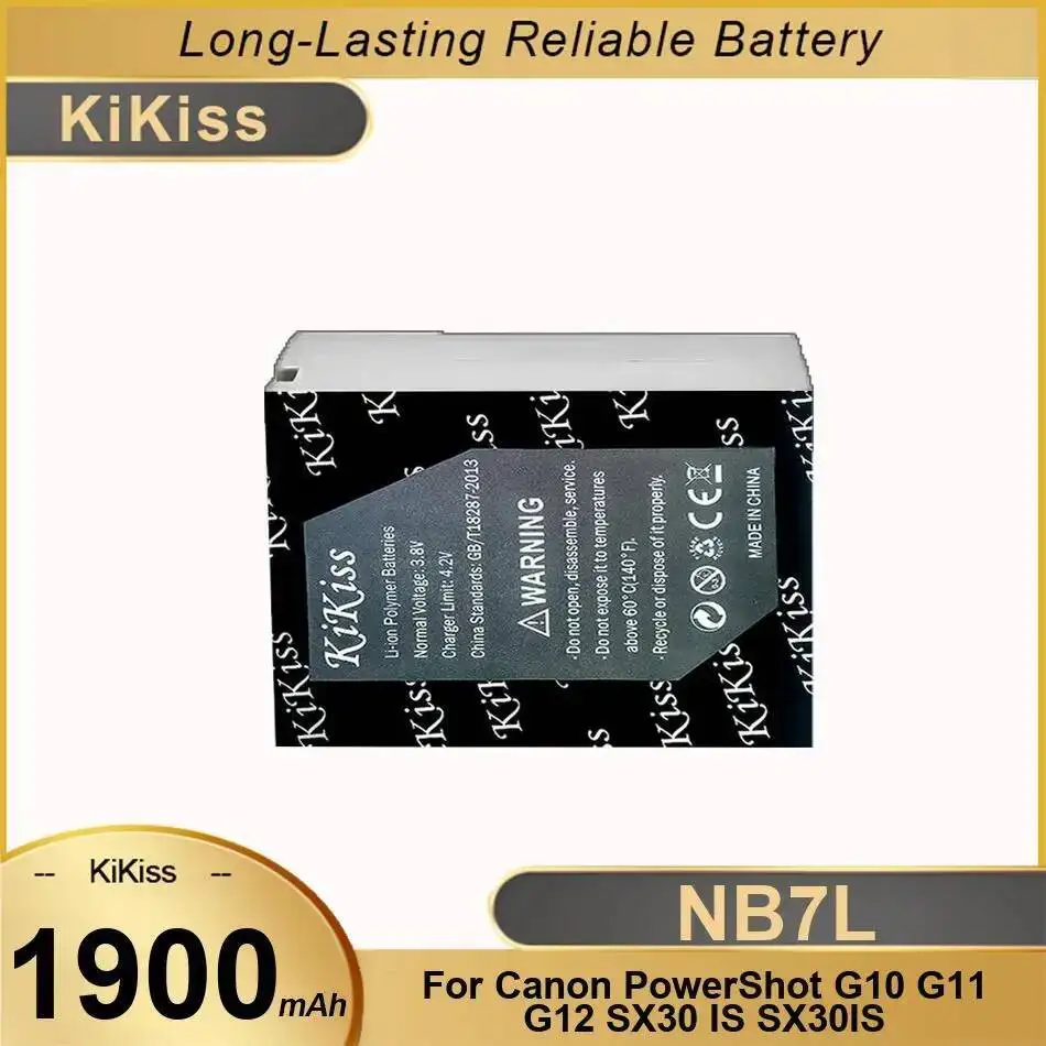 

NB7L Высокосовместимый аккумулятор для камеры Canon Powershot G10 G11 G12 SX30 IS SX30IS 1900 мАч