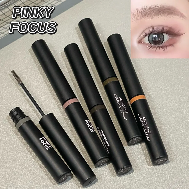 كريم صبغ الحواجب المكثف والمبهر من Pinkyfocus، ضربات مميزة وناعمة، ثلاثي الأبعاد، مقاوم للماء وغير ملطخ، لون طبيعي #1