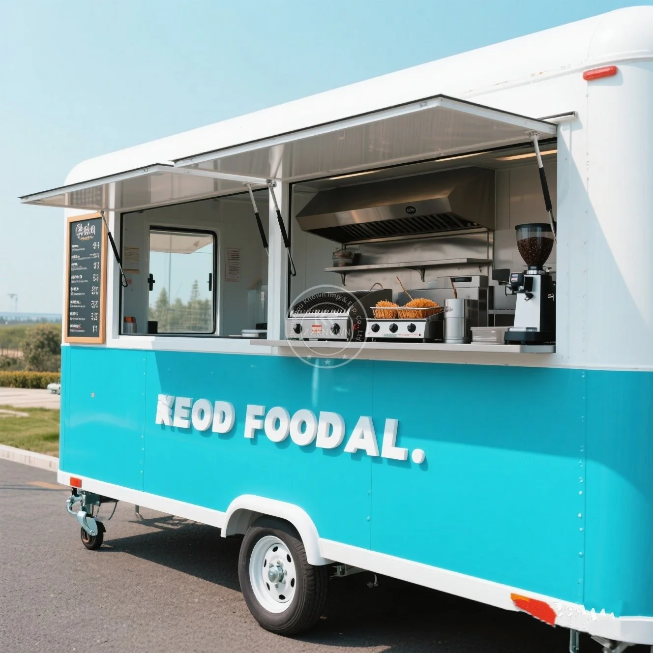 

Europe Standard Fully Equipped Mobile Street Kitchen Food Truck Square Shape Food Cart Vending Coffee DOT CE Approved