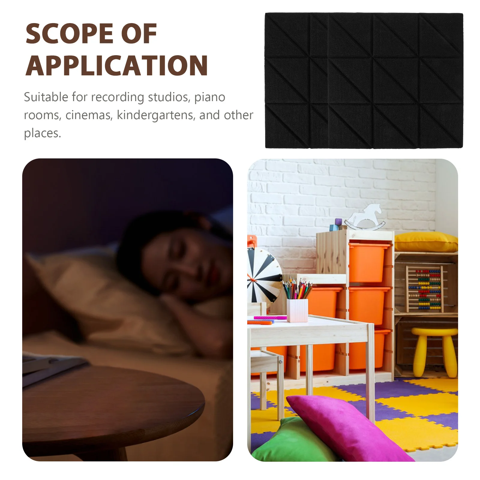 

4pcs Soundproof Acoustic Wall Panels Noise Reduction Sound Absorbing Foam For Studio Recording Equipment