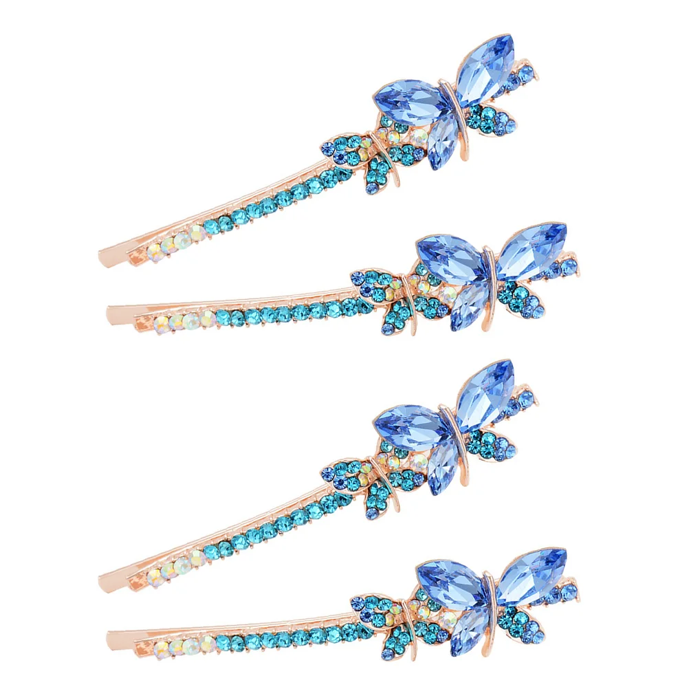 

Styling Hair Clips Butterfly Rhinestone Bobby Pins Accessories Butterflies Barrettes