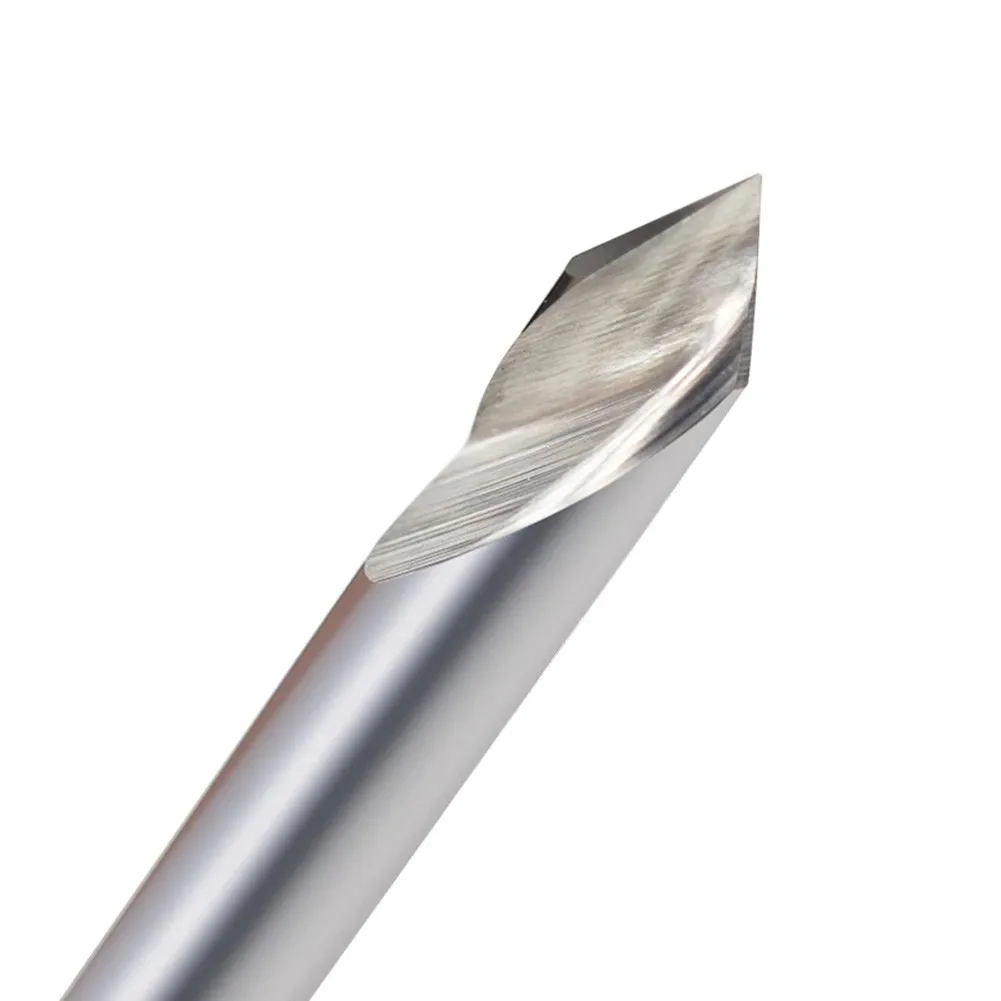 Carbide 3D Engraving Bit, 3 175mm Shank End Milling Cutter, High Precision Mirror Ground, Big Chip Removal Groove