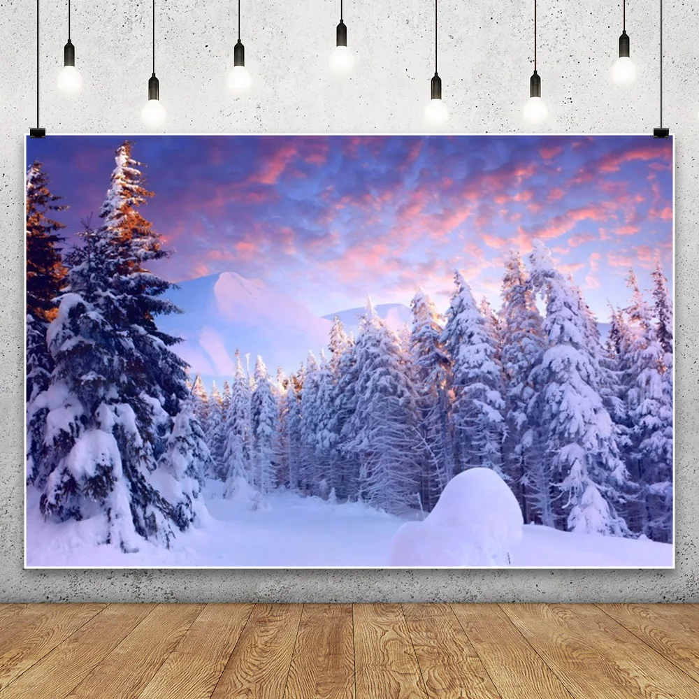 Фон для фотосъемки с изображением зимних снежных пейзажей, фоны для рождественской вечеринки, декор для детской фотосъемки, фон для фотостудии