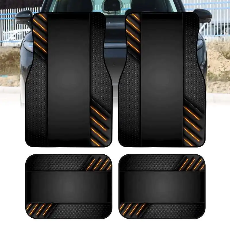 2pcs/4pcs Cool Printed Car Mats - Durable Floor Liners, Safe And Practical, Ideal Gift Choice, Long-Lasting, Suitable For Trucks