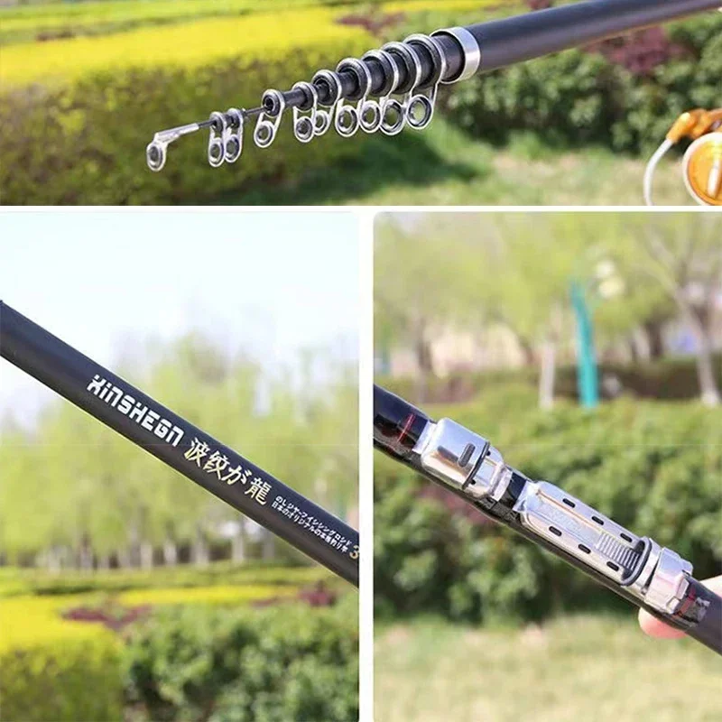 Telescopic Portable Rotary Rocky Fishing as2.7M,3.6M,4.5M,5.4M,6.3M Fishing Rod Travel Sea Boat Rock Fishing Rod Carp Rod
