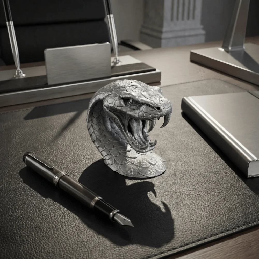 Funny Snakehead Ornaments Decorations Multi-functional 3D Printing Ornaments Halloween Creative Desktop Accessory Office