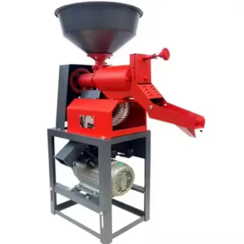 Small Rice Mill Polisher Machine Portable Combined Automatic Efficient Millet Peeling Mini Rice Mill With Motor For Home Use