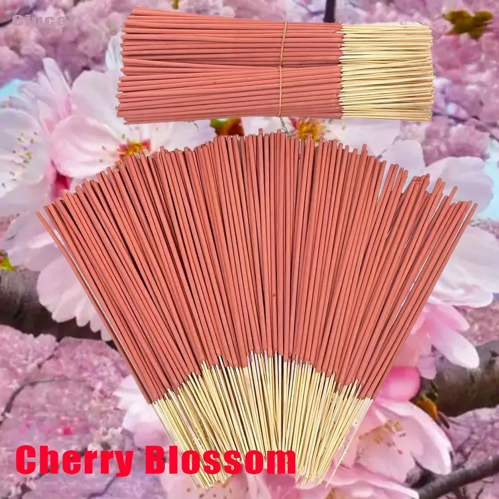 Bastoncini d'Incenso Naturali al Profumo di Fiori di Ciliegio, Fatti a Mano, con Fragranze Floreali Durature per la Casa
