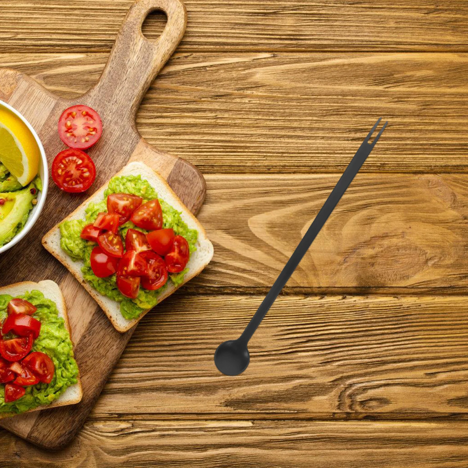 

10Pcs Fruit Fork Multifunctional Dual Head Long Handle Kitchen Stirring Spoon Fork Set for Party Dessert Appetizer Drinks Mixing