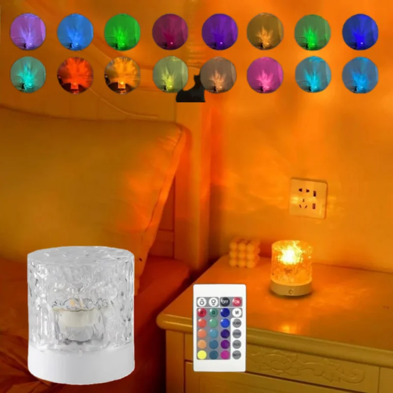 

Динамический 3/16 цветной проектор с водной рябью, ночник, окружающая лампа для спальни, рождественское новогоднее украшение, настольная лампа, праздничные подарки