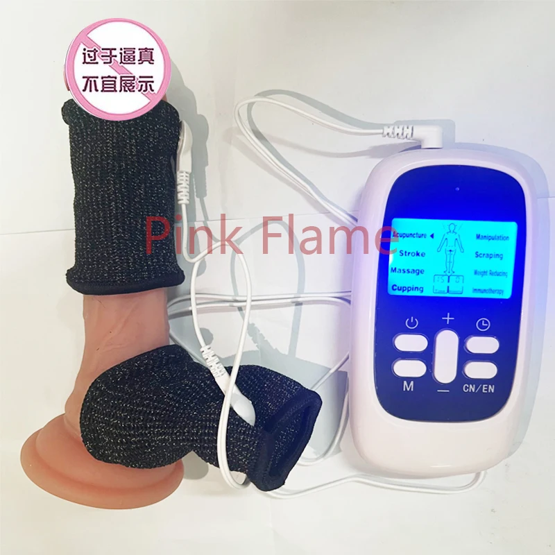 Electro Shock Therapy Conductive Penis Ring,Electric Play Cock And Ball Stretcher BDSM E-stim Sex Toy For Man Gay masturbation