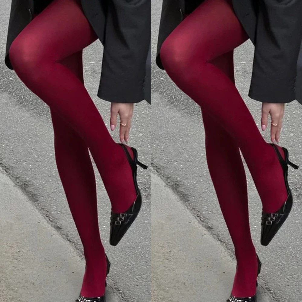 

Women's Tights Slim Stockings Pantyhose Super Elastic Large Size Leggings Red Women's Sexy Tights Spring Autumn Winter Y2k 2025