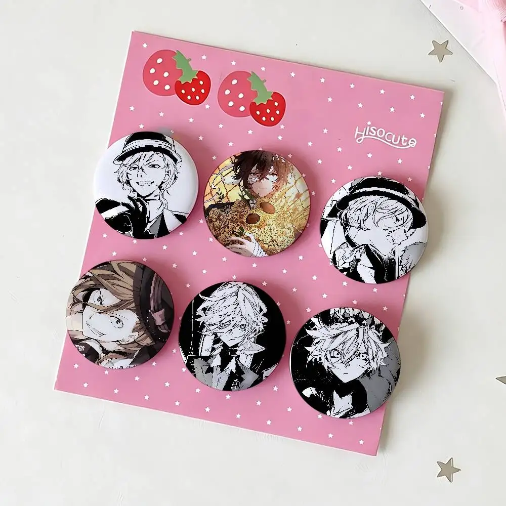B-Bungo Strays Dogs Badges Tinplate Soft Button Pin Brooch Metal Badge Custom Jewelry Accessories Hat Bag Lapel