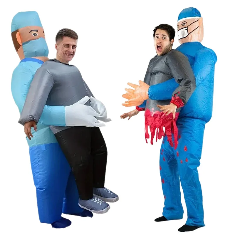 Volwassenen Enge Dokter/Chirurg Opblaasbaar Kostuum Halloween Carnaval Lastige Cosplay Kostuum Rekwisieten Verkleedpodiumshows Kleding