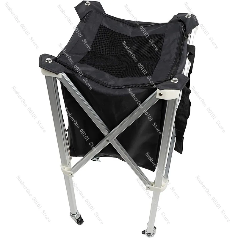 

Tennis Storage Pulley Rack Indoor and Outdoor Folding Mobile Black Ball Recreation Ball Collection Mobile Stand