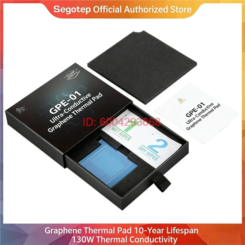 

Термопрокладка Segotep GPE-01 из сверхпроводящего графена разработана специально для соревновательных игроков, занимающихся разгоном процессоров.