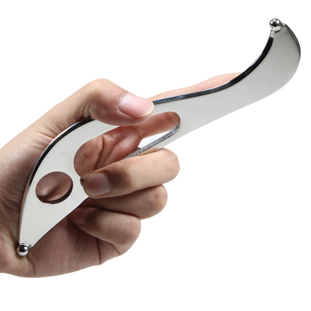 Stainless Steel Gua Sha Plate Massager Tool Scraper Physical Therapy Muscle Scraper Tool, IASTM Tool for Deep Tissue Scraping