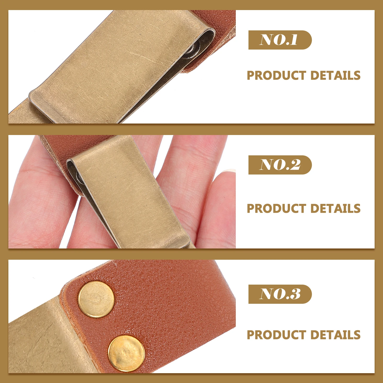 

3Pcs Metal Paper Clips Professional File Binder Clips for Office School Document Organizing Retro Style Stationery