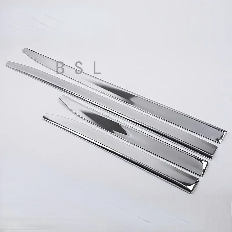 

Chrome Side Door Body Mouldings Protection Liner Garnish Cover Trims 4Pcs For Nissan PATROL Y62 2017 -2019 ABS