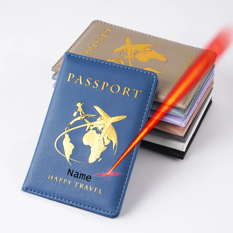 Neue Karte Reisepasshülle mit individuellem Namen, Reisepasshülle, Reisebrieftaschenhüllen für Pässe, Passeport-Personal
