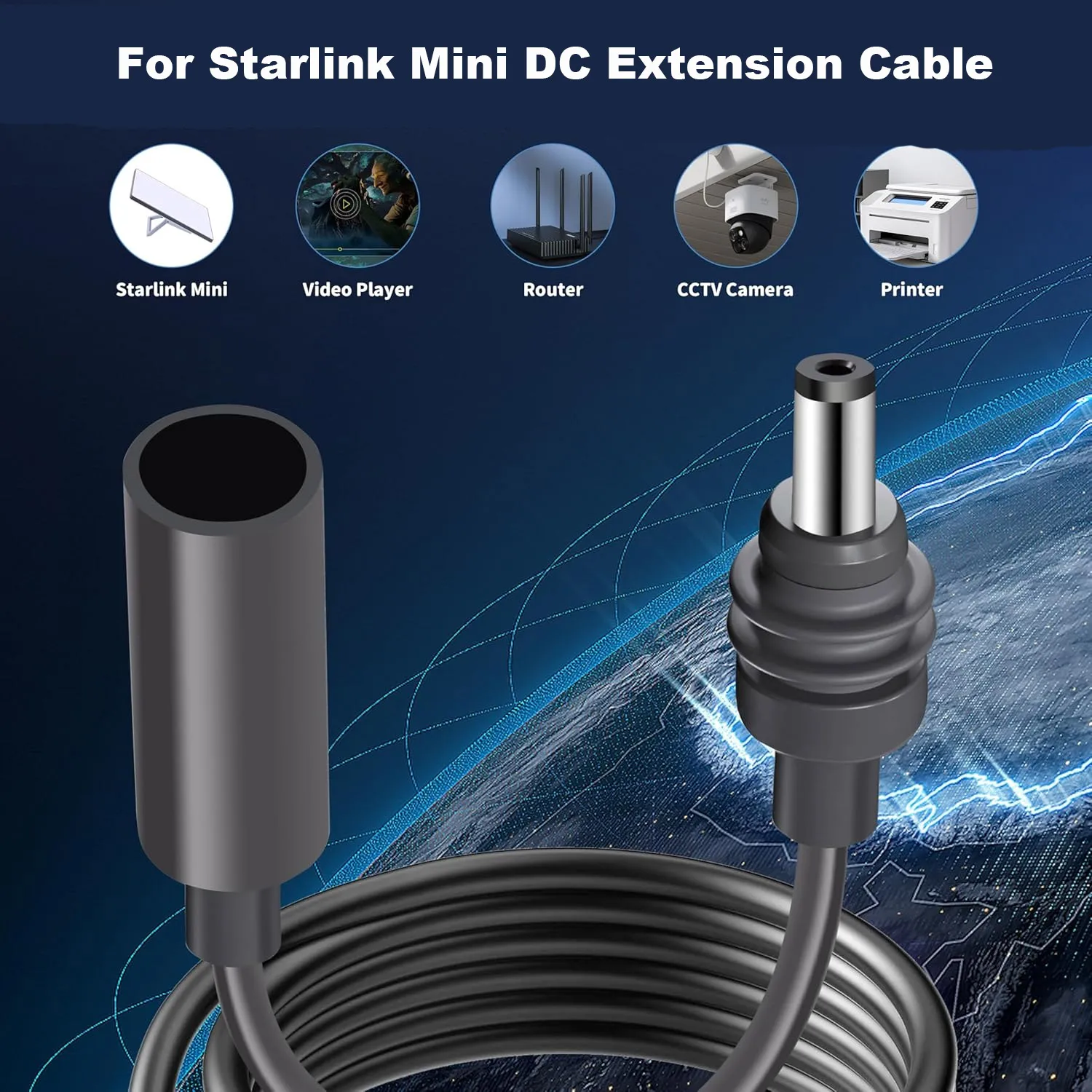 Für Starlink Mini DC Verlängerungskabel Wasserdicht Power Converter Adapter Buchse auf Stecker für Starlink Mini Zubehör
