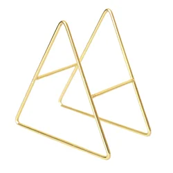 Brand New Coaster Holder Kitchen Holders Coaster Holder Gold Iron Space-saving Stand Rack Dish Triangle Coasters