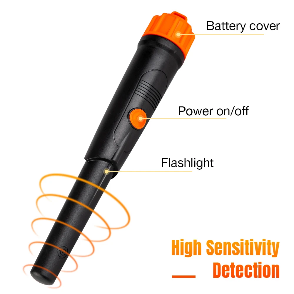 Comfortable Handle PinPointer Metal Gold Detector Vibration LED MD720 High Sensitive Fully Waterproof IP68 PinPointer Locater