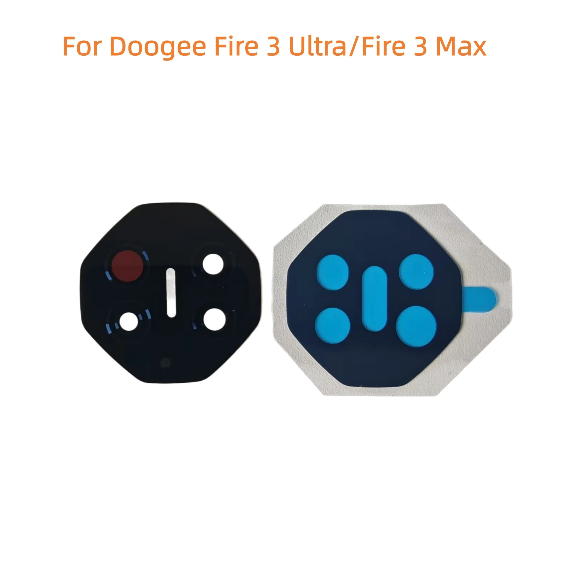 

New For Doogee Fire 3 Ultra Fire 3 Max Fire 3 Pro Phone Rear Back Camera Lens Glass Screen Spare Part With Adheisive Tape