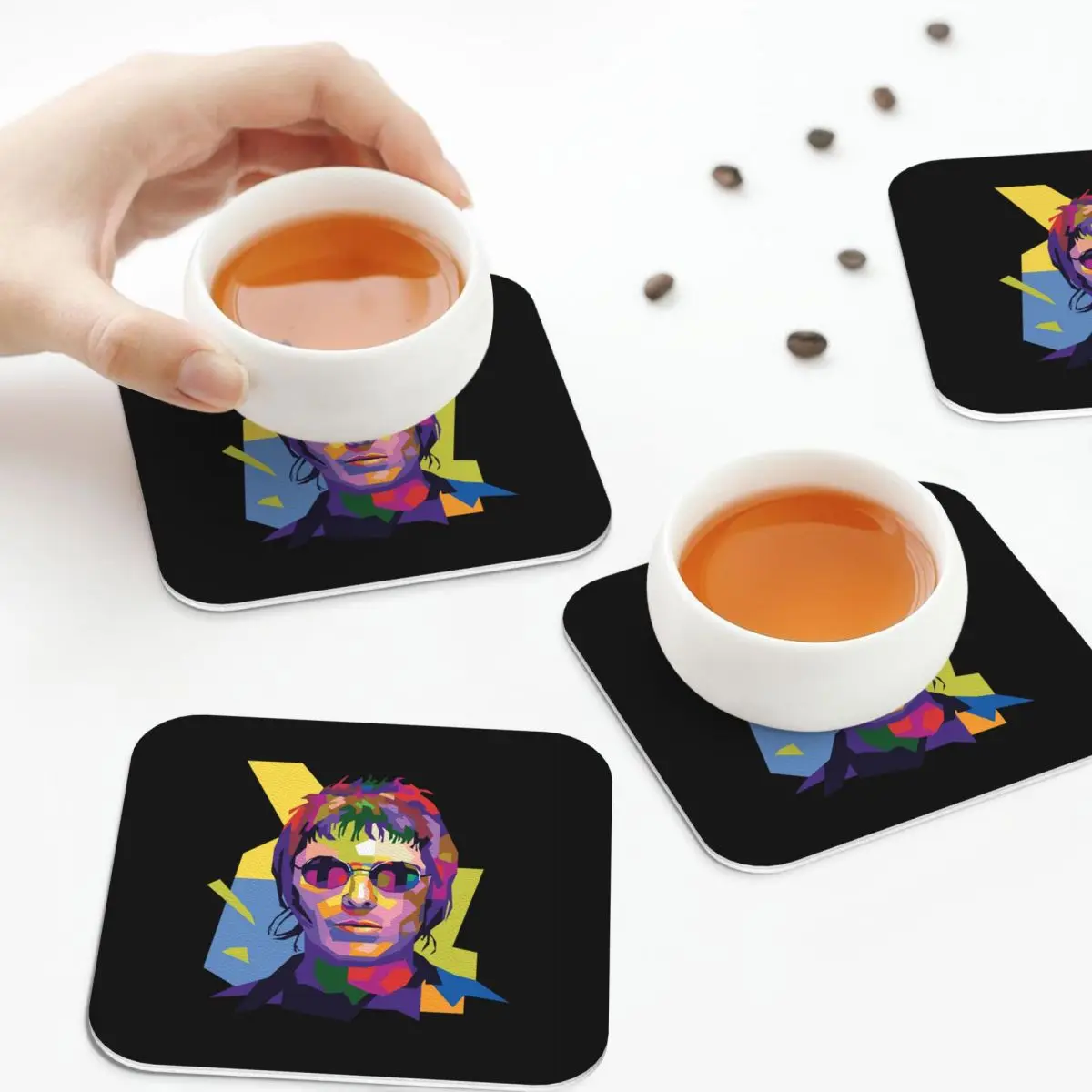 

Liam Gallagher Подставки Кухонные салфетки Водонепроницаемые изоляционные коврики для чашек Кофейные коврики для декора Домашняя посуда Подушечки Набор из 4 шт.