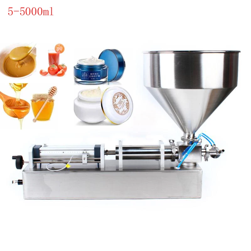 7 Models Pneumatic Semi Auto Single Head Paste Filling Machine Piston Filler Lotion for Shampoo Cream Honey Sauce Peanut Butter