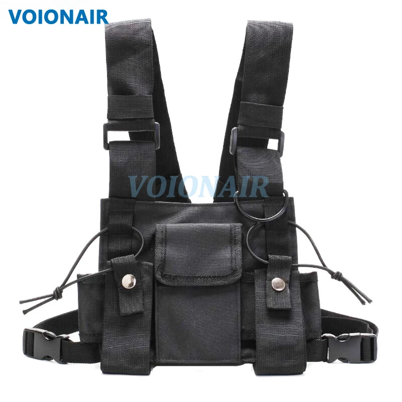 

VOIONAIR Chest Harness Front Pack Pouch Holster Vest Rig Carry for Two Way Radio Baofeng UV5R TYT Wouxun Walkie Talkie