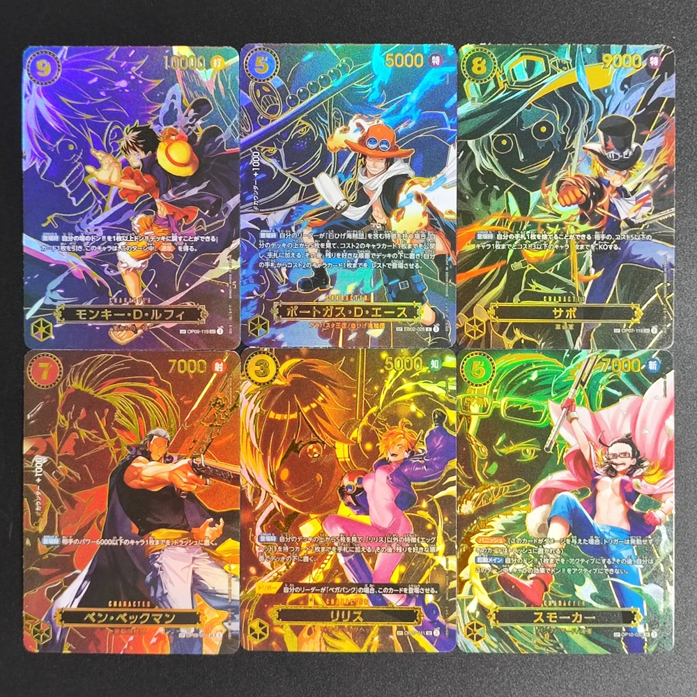 DIY Proxy One Piece OPCG Japanese Carrying On His Will OP13 Shanks Luffy Smoker Sabo Ace Lilith Roger Five Elders Game Card Toy