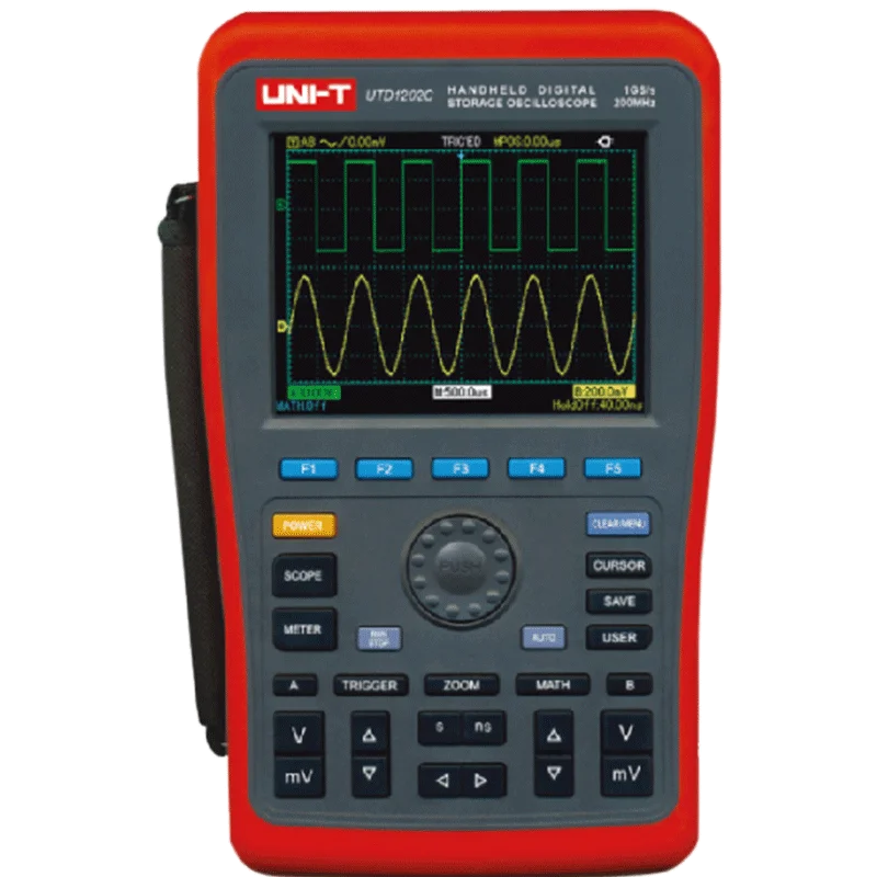 UTD1202C Handheld Digital Storage Oscilloscope 200MHz 2 Channels 1GS/s Voltage Current Resistance Capacitance Multimeter